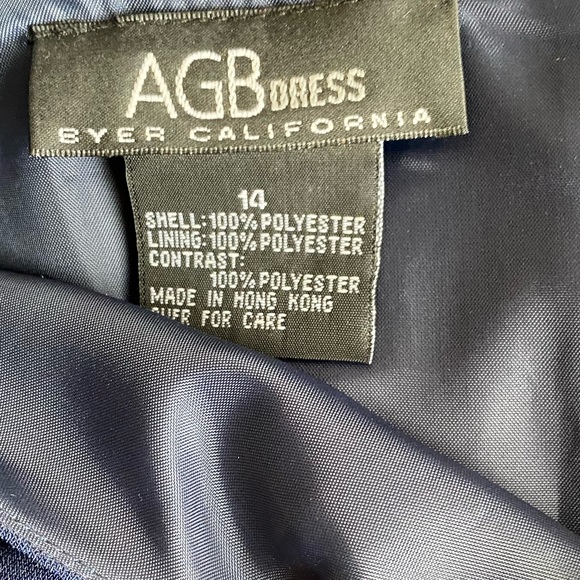 AGB navy yellow size 14 dress - Picture 3 of 4